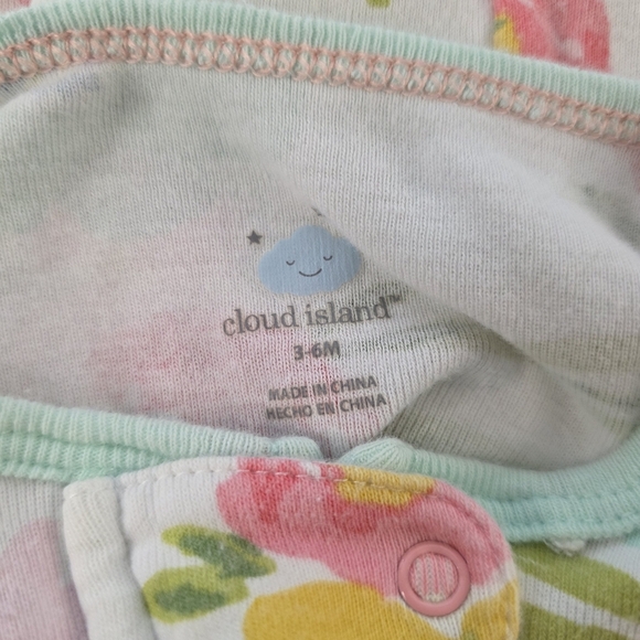 ✨Bundle of 3 Baby Girl Cotton Zip Footed Sleepers | Size 3–6 Months✨ - Picture 8 of 15
